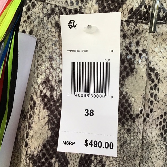 MSGM Milano Ruffle Snakeskin Mini Skirt NEW - Picture 4 of 7